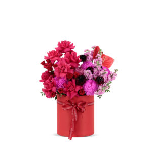 Red Floral Hatbox