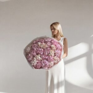 Pink hydrangea bouquet